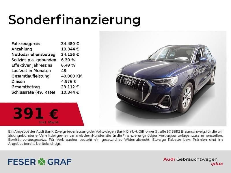 Navarrablau metallic Gebraucht 2023 Audi Q3 S-Line SUV | 34.480 € (Guter Preis) - Bild 1/2