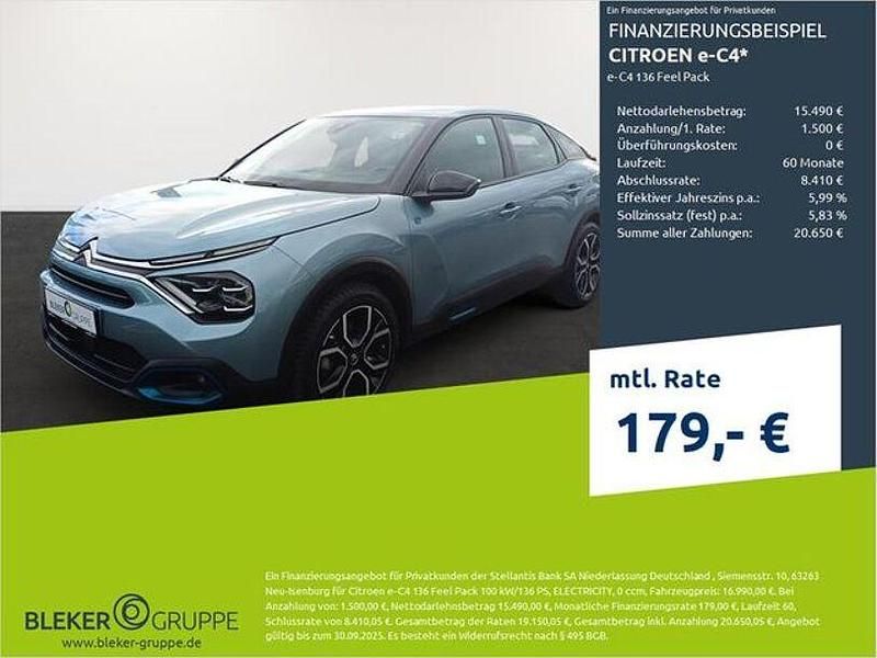 Hellblau Gebraucht 2021 Citroën e-C4 Feel Limousine | 16.990 € (Fairer Preis) - Bild 1/3
