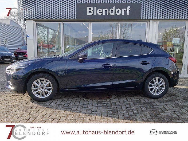 Gebraucht Mazda 3 Exclusive-Line 120 PS (88 kW) 2018 Mitternachtsblau metallic Limousine