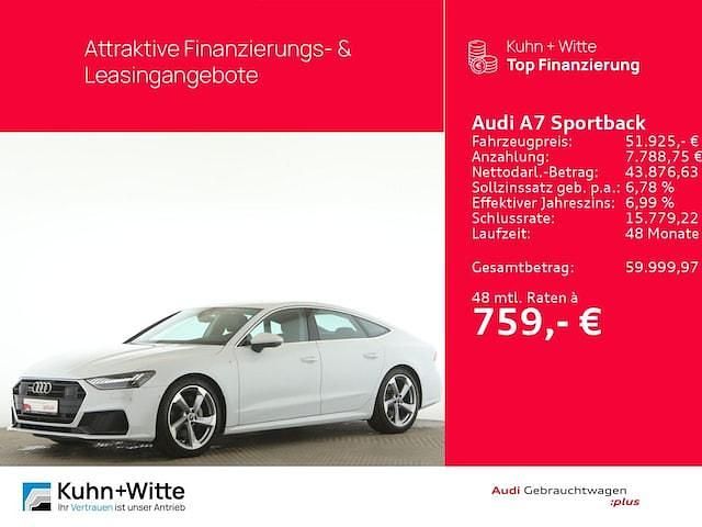 Gebraucht Audi A7 Sportback Ambiente 286 PS (210 kW) 2023 Gletscherweiß metallic Kleinwagen