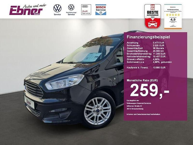 Gebraucht Ford Tourneo Courier Titanium 101 PS (74 kW) 2018 Schwarz Van / Kleinbus