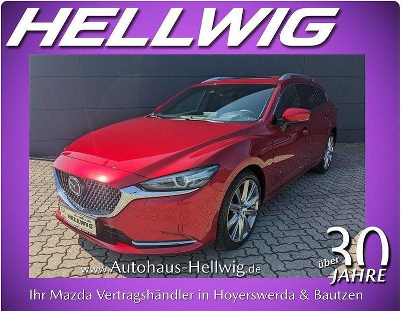 Soul red crystal metallic (metallic) Gebraucht 2024 Mazda 6 Takumi-Line Kombi | 31.880 € (Fairer Preis) - Bild 1/4