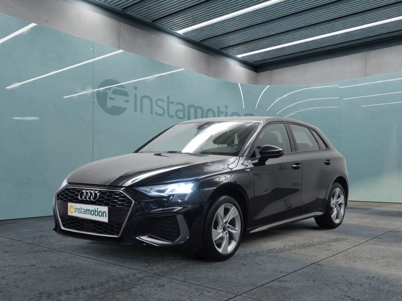 Schwarz Gebraucht 2022 Audi A3 Sportback e-tron Sport Limousine | 24.599 € (Fairer Preis) - Bild 1/3