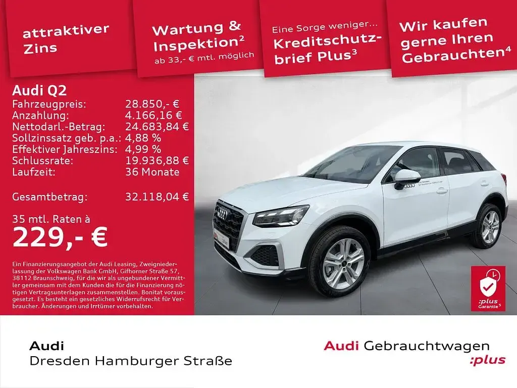 Gebraucht Audi Q2 Advanced 150 PS (110 kW) 2025 Arkonaweiß SUV