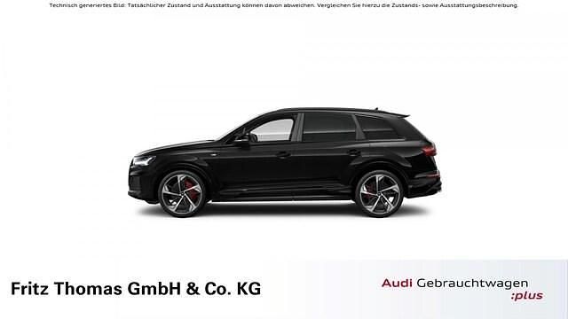 Mythosschwarz metallic Gebraucht 2023 Audi Q7 Competition SUV | 84.990 € (Teuer) - Bild 1/4