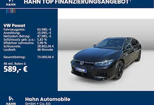 Neu VW Passat R-line 193 PS (141 kW) 2026 Schwarz Kombi