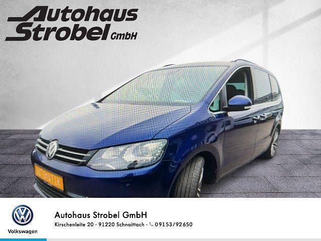 Atlantik blue metallic Gebraucht 2021 VW Sharan Comfortline Van / Kleinbus | 33.000 € - Bild 1/3