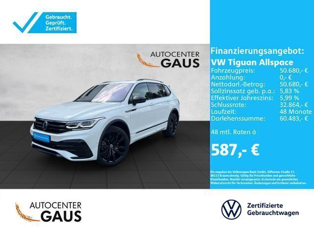 Weiß Gebraucht 2024 VW Tiguan Allspace R-line SUV | 49.880 € (Teuer) - Bild 1/2