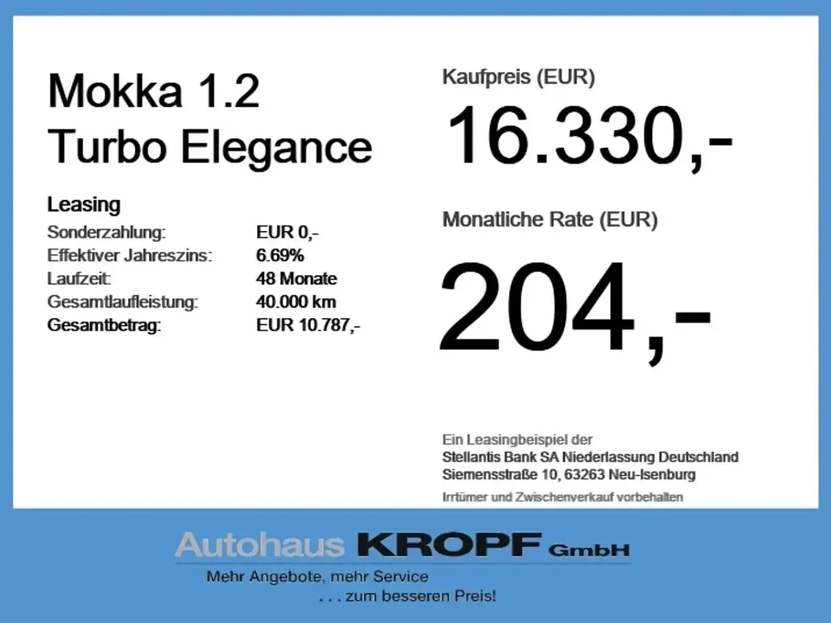 Usado Opel Mokka Elegance 101 HP (74 kW) 2024 Branco SUV