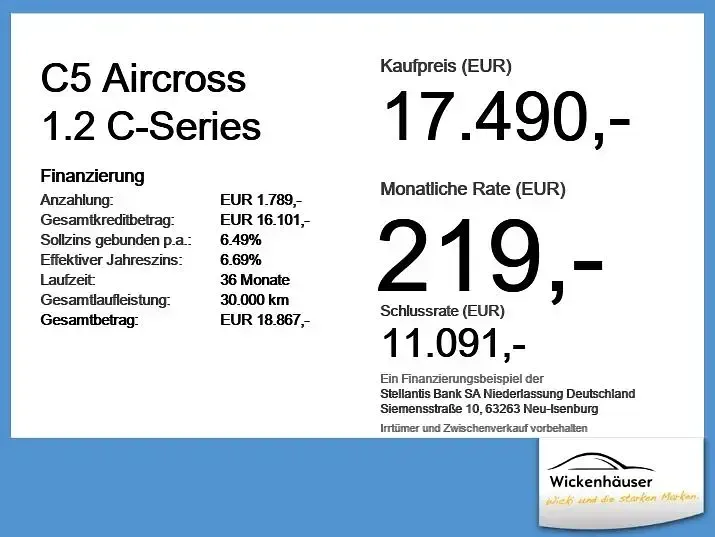Gebraucht Citroën C5 Aircross PureTech 131 PS (96 kW) 2023 Weiß SUV