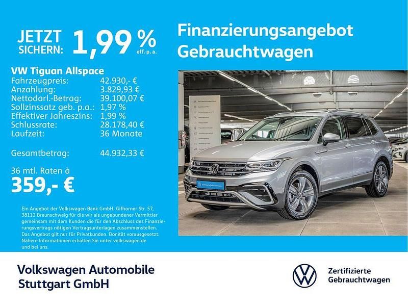 Silber Gebraucht 2024 VW Tiguan Allspace Elegance SUV | 42.930 € (Fairer Preis) - Bild 1/4