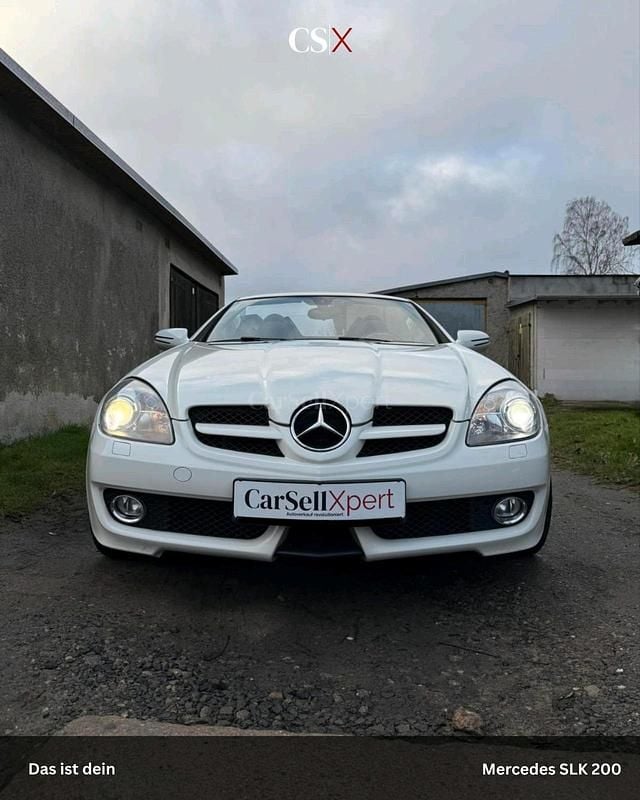 Weiß Gebraucht 2009 Mercedes SLK200 Cabrio | 7.390 € (Fairer Preis) - Bild 1/4