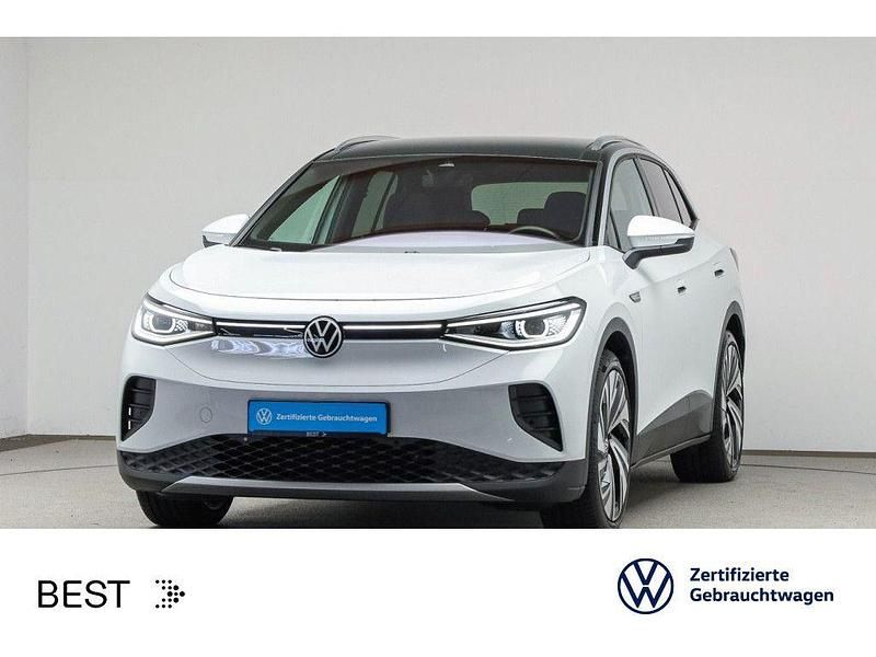 Gletscherweiß metallic schwarz (metallic) Gebraucht 2023 VW ID.4 Pro SUV | 33.999 € (Fairer Preis) - Bild 1/3