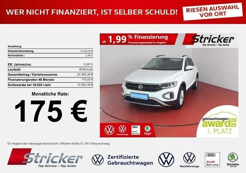 Pure white Gebraucht 2024 VW T-Roc Life SUV | 21.949 € (Guter Preis) - Bild 1/4