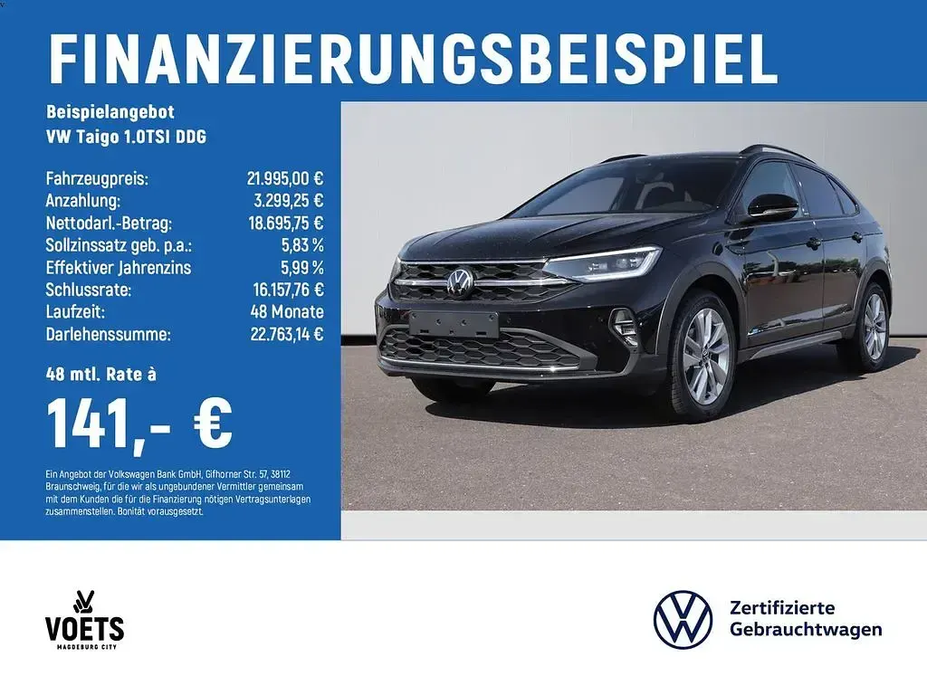 Gebraucht VW Taigo Life 116 PS (85 kW) 2024 Deep black perleffekt SUV