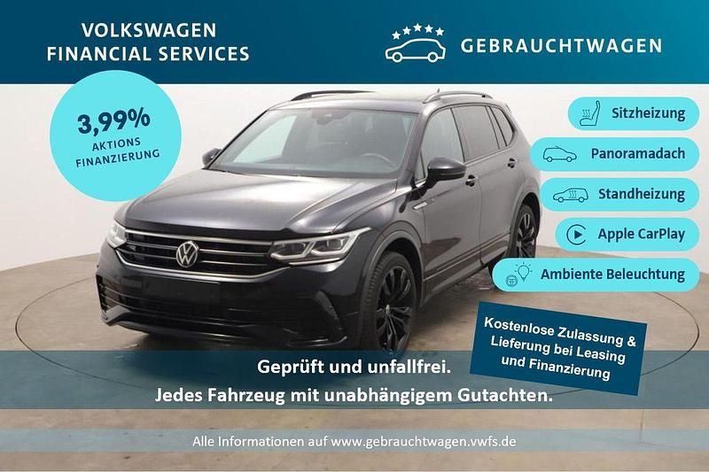 Schwarz Gebraucht 2022 VW Tiguan Allspace R-line SUV | 37.899 € (Etwas zu teuer) - Bild 1/4