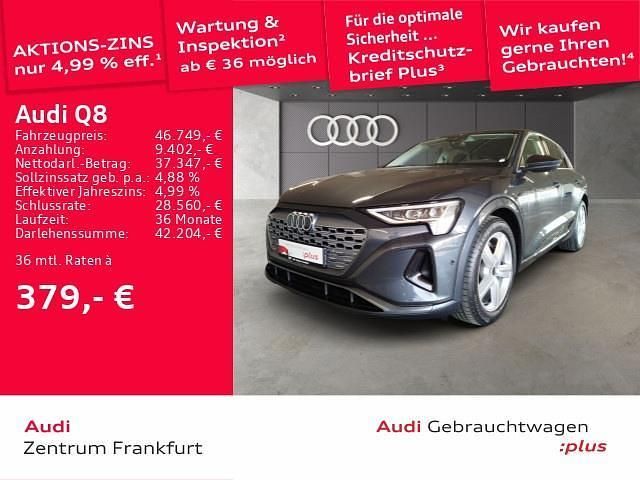 Manhattangrau metallic Gebraucht 2023 Audi Q8 e-tron Advanced Plus SUV | 46.749 € (Superpreis) - Bild 1/2