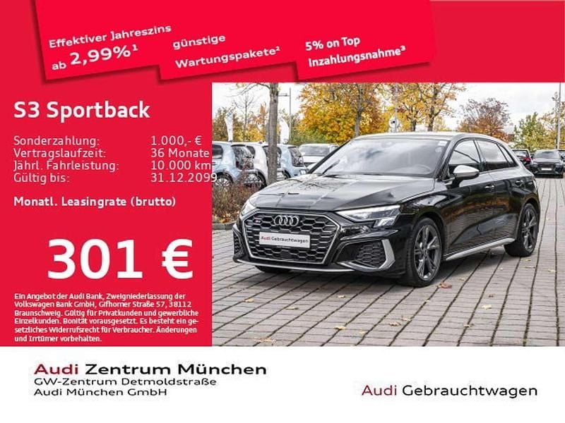 Mythosschwarz metallic Gebraucht 2024 Audi S3 Basis Limousine | 31.988 € (Superpreis) - Bild 1/1