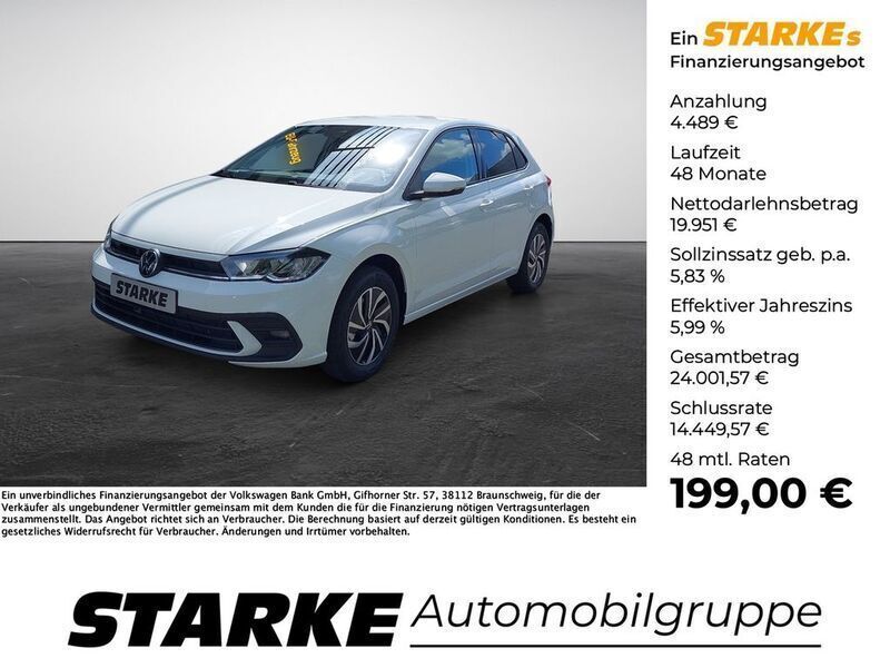 Weiß Neu 2025 VW Polo Life Limousine | 24.440 € (Superpreis) - Bild 1/3