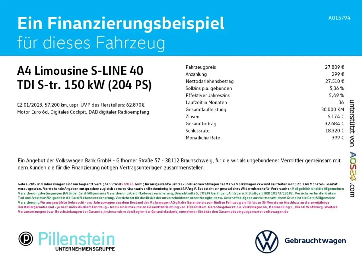 Gebraucht Audi A4 S-Line 204 PS (150 kW) 2023 Grau Limousine
