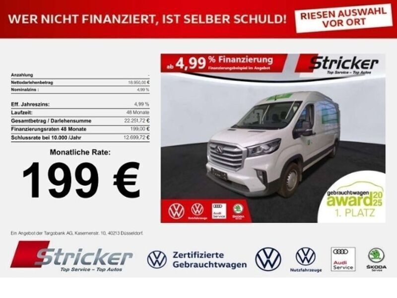 Weiß Gebraucht 2024 Maxus V90 Van | 18.937 € (Fairer Preis) - Bild 1/3