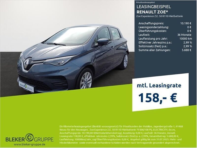 Kpn titaniumgrau Gebraucht 2020 Renault Zoe Experience Kleinwagen | 10.190 € (Guter Preis) - Bild 1/3