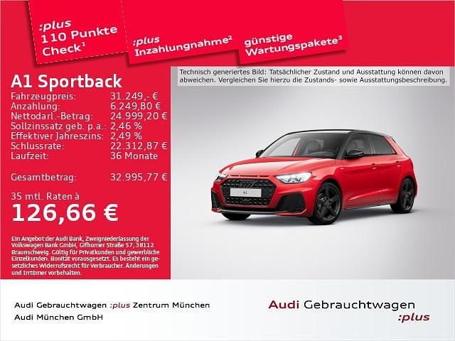 Rot Gebraucht 2025 Audi A1 Sportback S-Line Kleinwagen | 31.249 € (Fairer Preis) - Bild 1/2
