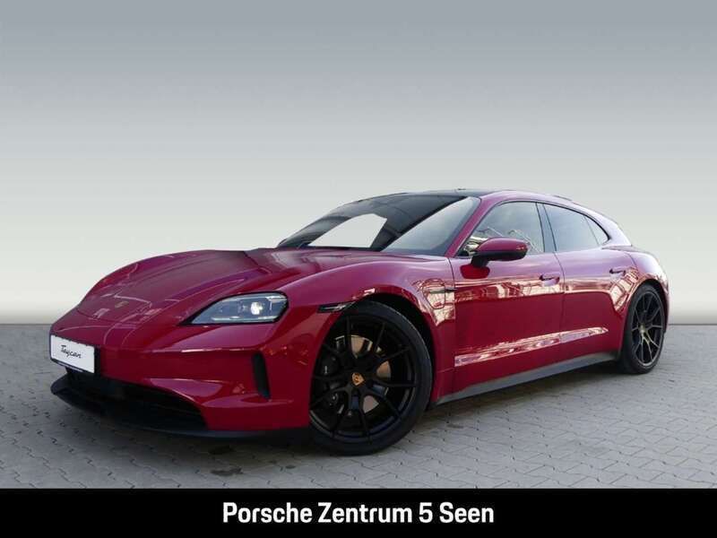 Karminrot Gebraucht 2024 Porsche Taycan Sport Turismo Limousine | 99.900 € - Bild 1/4