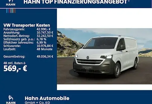 Nouvelle VW Transporter 150 ch (110 kW) 2026 Blanc Van