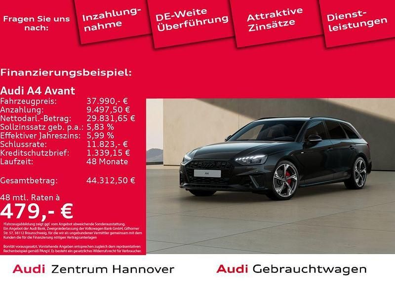 Mythosschwarz metallic Gebraucht 2023 Audi A4 S-Line Kombi | 37.990 € (Etwas zu teuer) - Bild 1/4
