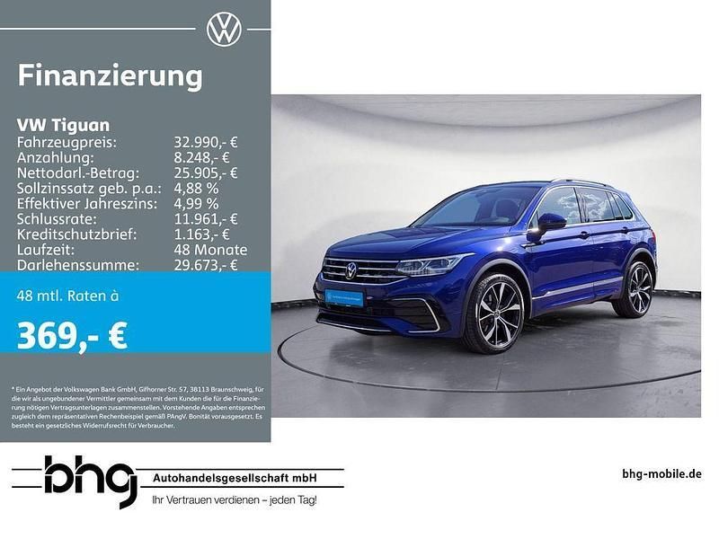 Blau Gebraucht 2022 VW Tiguan R-line SUV | 32.990 € (Fairer Preis) - Bild 1/4