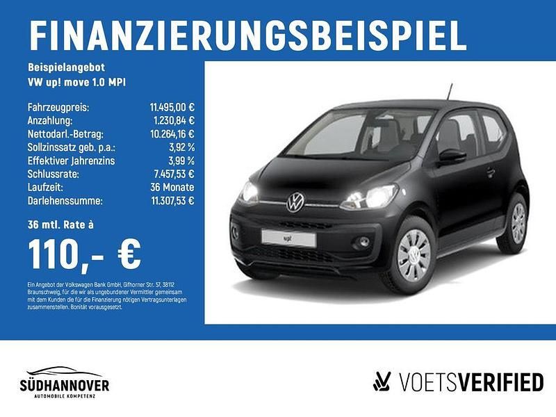 Gebraucht VW up! Move 65 PS (47 kW) 2022 Schwarz Kleinwagen