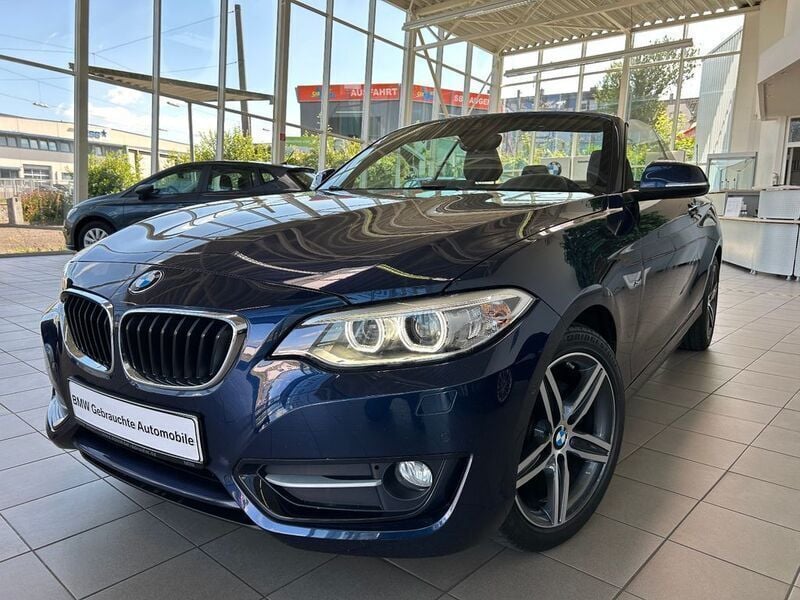Blau Gebraucht 2016 BMW 218 Sport Line Cabrio | 19.550 € (Fairer Preis) - Bild 1/4