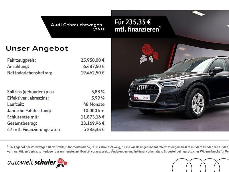 Mythosschwarz metallic Gebraucht 2022 Audi Q3 SUV | 25.950 € (Superpreis) - Bild 1/4