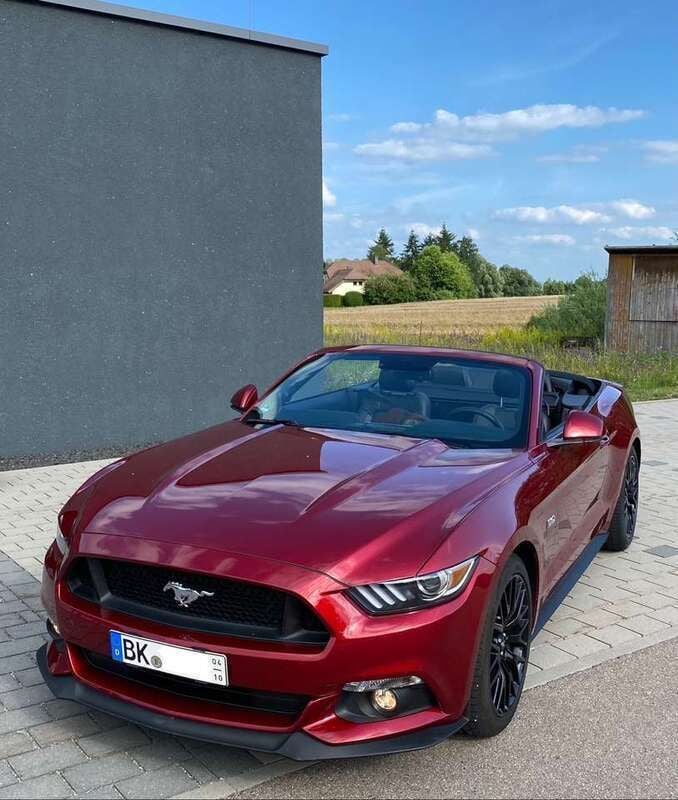 Rot Gebraucht 2017 Ford Mustang GT Cabrio | 32.500 € (Superpreis) - Bild 1/4