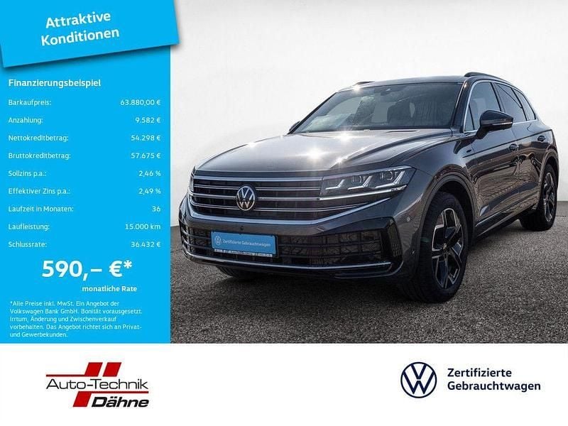 Grau / siliziumgrau (metallic) Gebraucht 2023 VW Touareg Edition SUV | 63.880 € (Superpreis) - Bild 1/4