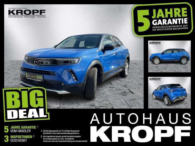 Perl blau/voltaik blau Gebraucht 2021 Opel Mokka Elegance SUV | 16.440 € (Superpreis) - Bild 1/4