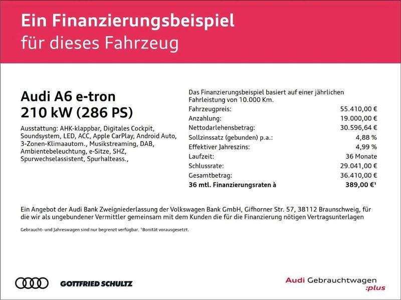 Gebraucht Audi A6 e-tron Ambiente 210 kW (286 PS) 2025 Weiss Kombi