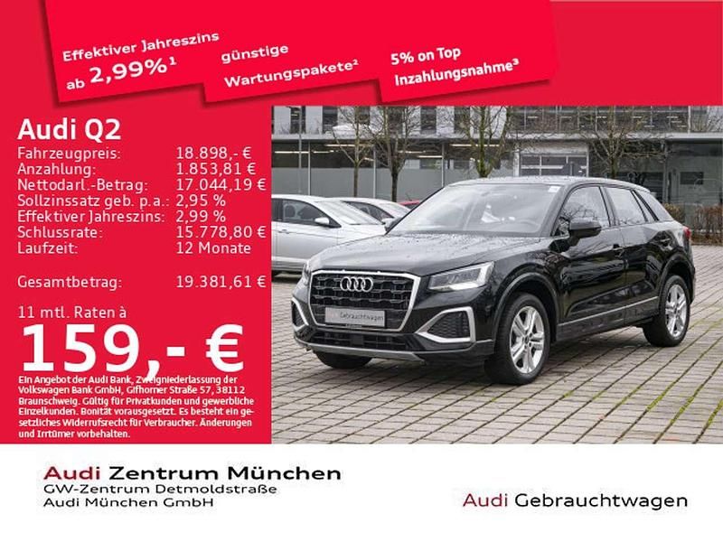 Gebraucht Audi Q2 Advanced 110 PS (80 kW) 2022 Schwarz SUV