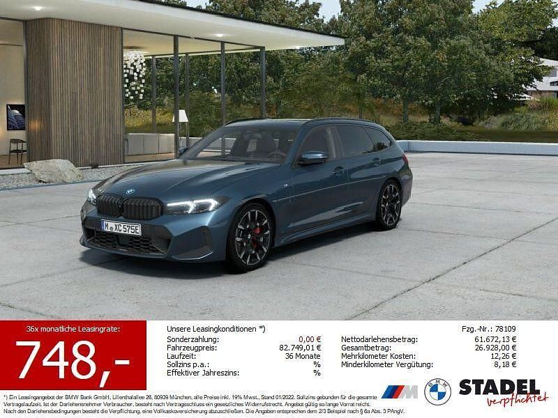 Arctic race blue metallic Neu 2025 BMW 330e M Sport Kombi | 61.054 € (Guter Preis) - Bild 1/4