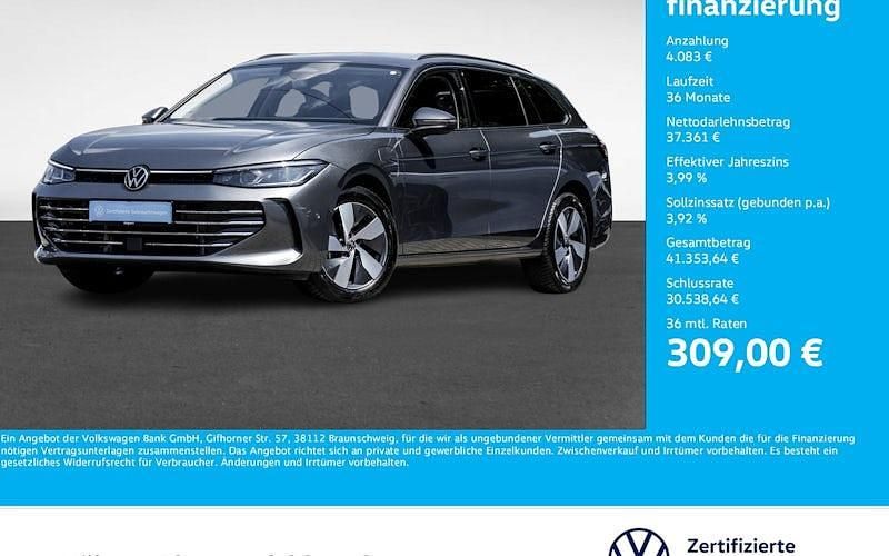Grau Gebraucht 2024 VW Passat Elegance Kombi | 41.444 € (Guter Preis) - Bild 1/4