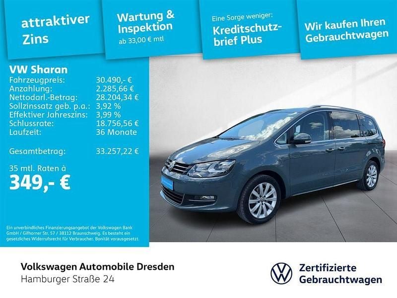 Braun Gebraucht 2022 VW Sharan Highline Van / Kleinbus | 30.490 € (Guter Preis) - Bild 1/4
