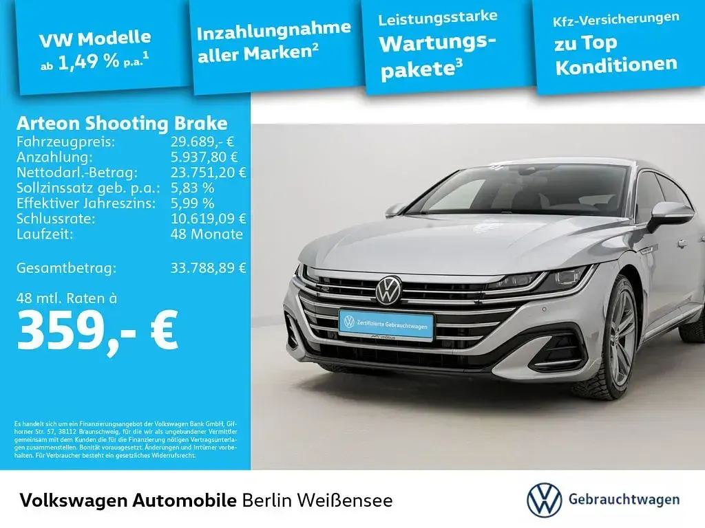 Gebraucht VW Arteon R-line 200 PS (147 kW) 2023 Pyritsilber metallic Kombi