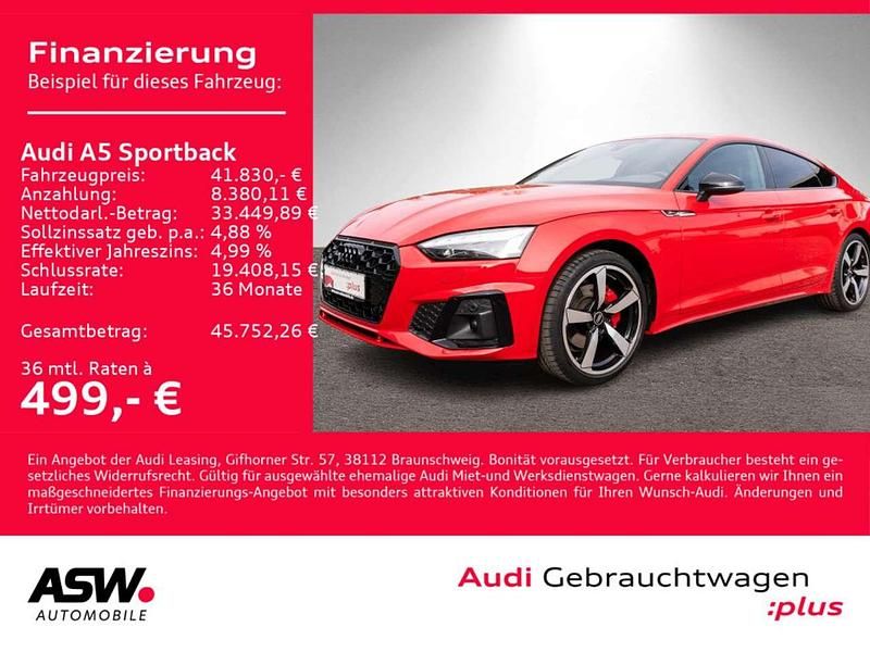 Gebraucht Audi A5 S-Line 204 PS (150 kW) 2022 Tangorot metallic Coupé