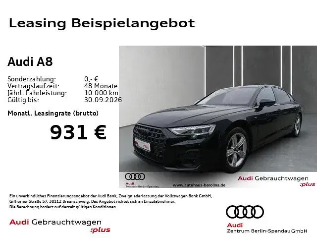 Gebraucht Audi A8L S-Line 340 PS (250 kW) 2025 Sebringschwarz kristalleffekt Limousine