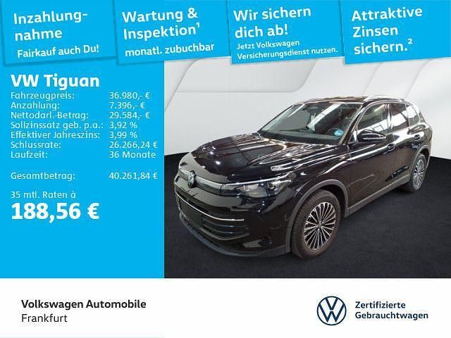 Grenadillschwarz metallic Gebraucht 2025 VW Tiguan Goal SUV | 36.980 € (Superpreis) - Bild 1/4