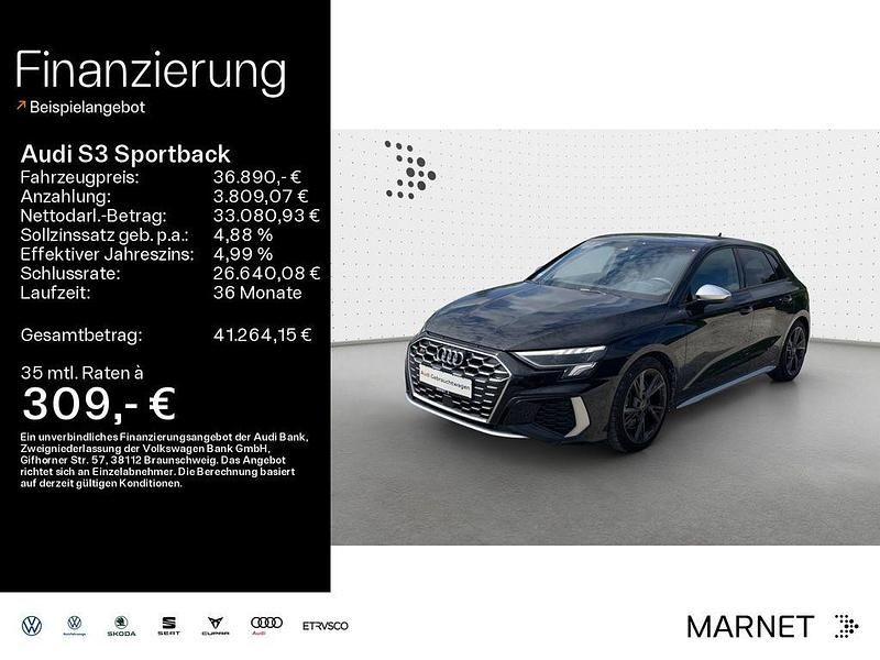 Mythosschwarz metallic Gebraucht 2023 Audi S3 Sport Limousine | 36.890 € (Superpreis) - Bild 1/4