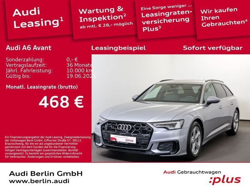 Florettsilber metallic Gebraucht 2024 Audi A6 Design Kombi | 55.800 € - Bild 1/3