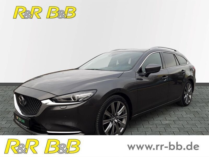 Machine gray Gebraucht 2018 Mazda 6 Sports-Line Kombi | 18.850 € (Fairer Preis) - Bild 1/4