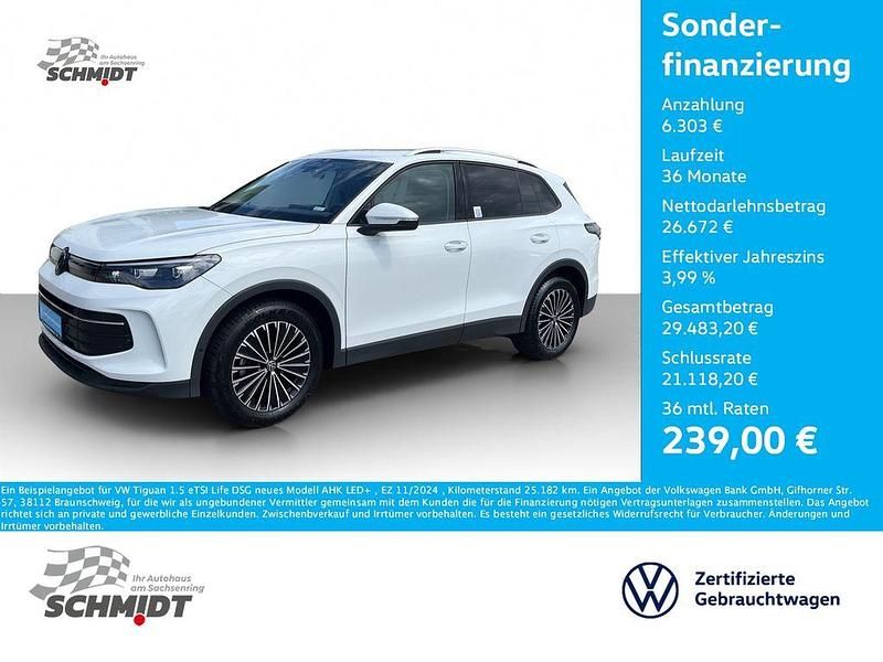 Weiß Gebraucht 2024 VW Tiguan Life SUV | 32.975 € (Fairer Preis) - Bild 1/4